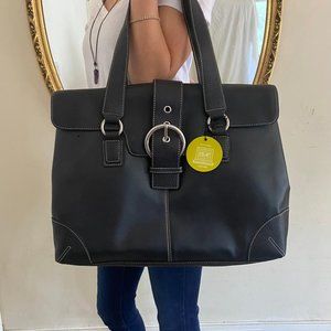 FRANKLIN COVEY Black Padded Business Laptop Shoulder Bag 720705